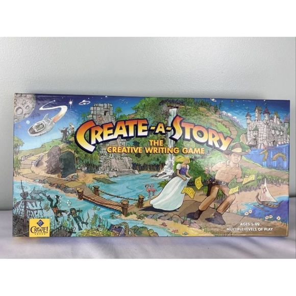 Create Press Other - Create A Story Board Educational Board Game Writing Homeschool Vintage